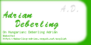 adrian deberling business card